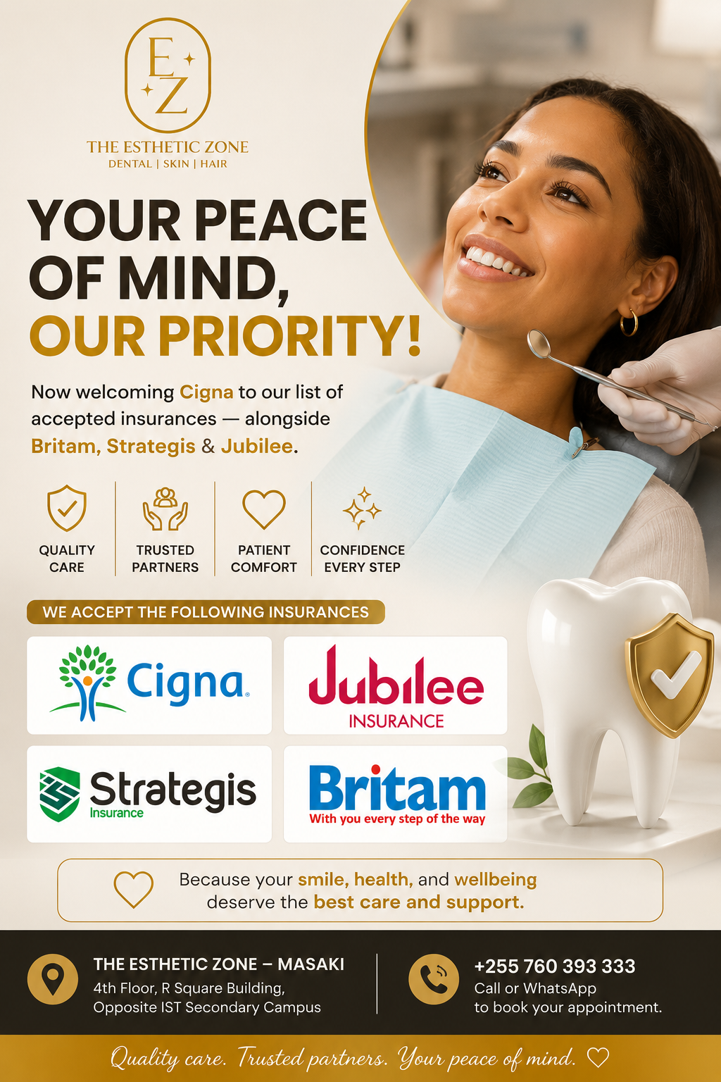 Now Accepting Cigna, Jubilee, Strategis & Britam Insurance at The Esthetic Zone